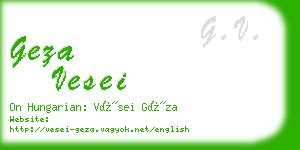 geza vesei business card